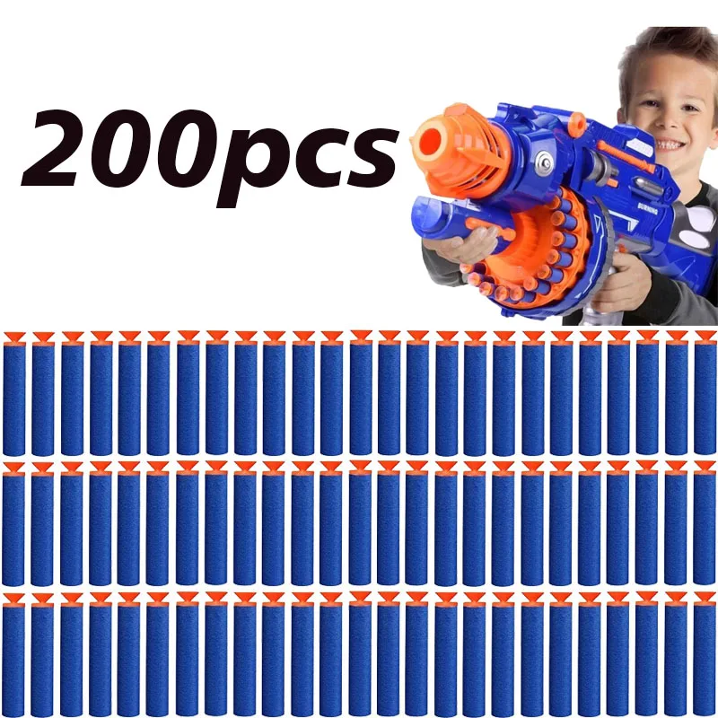 

200 шт., мягкие пули из пены для Nerf, 7,2 см