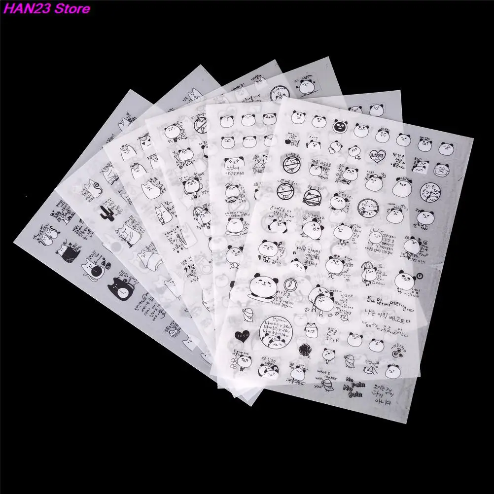 

New Cute Panda Pvc Sticker Cute Note Decoration Label Multifunction Joyfill Toy Stickers 6 Pcs