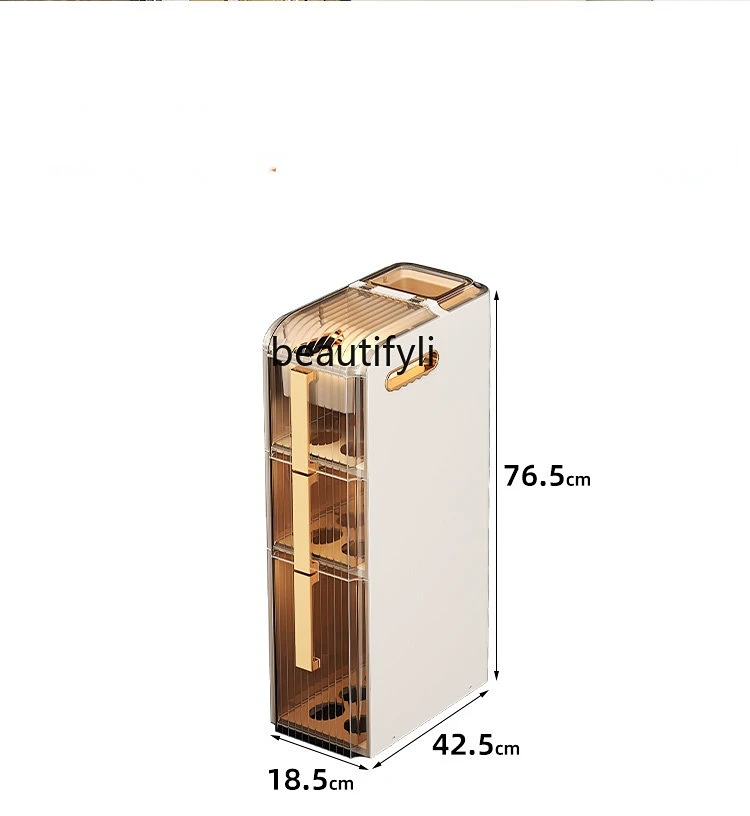 

Light Luxury Bathroom Gap Storage Rack Acrylic Storage Cabinet Installation-Free Toilet Locker Floor