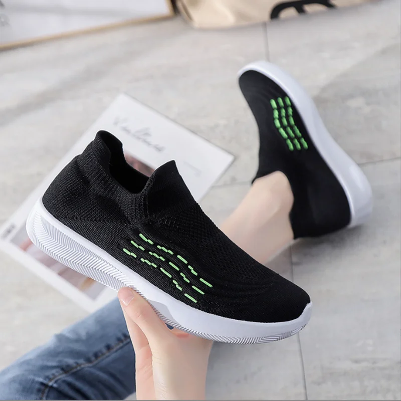 

New 2020 Autumn Sneakers Women Shoes Breathable Casual Flats Shoes Woman Slip-on Comfortable Ladies Shoes Tenis Feminino