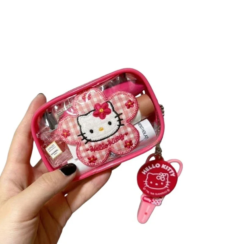 Мини-органайзер Hello Kitty сумка для макияжа милая прозрачная Водонепроницаемая