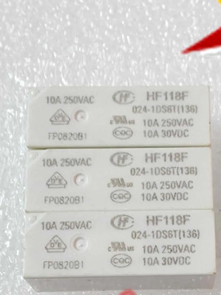 

5 шт. HF118F 024-1DS6T 10A 250 В переменного тока 4 контакта