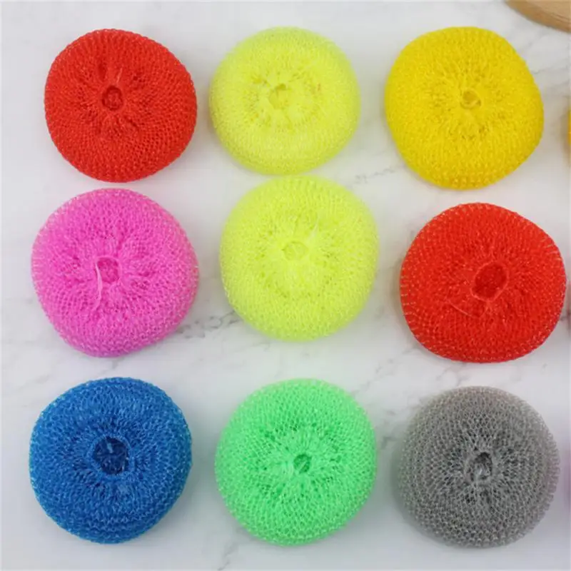 

1pc Plastic Cleaning Ball Kitchen Cleaning Tools Better Than Steel Wire Wool Scouring Pad Colourful Scrub Dishwashing Polish