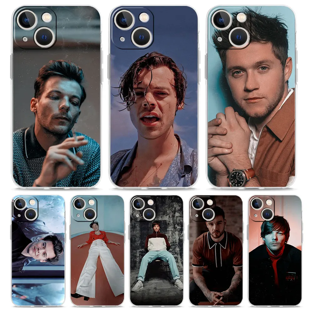 

Transparent Phone Case For iPhone 11 12 13 Pro Max X XR XS 7 8 Plus SE 2020 Soft Cover TPU Fundas Popular Singers One Direction