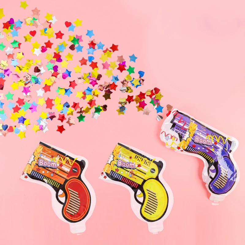 

Inflatable Firework Toy Handheld Gun Confetti Foil balloons Graduation/Wedding/Birthday Party Supplies Children's Toys