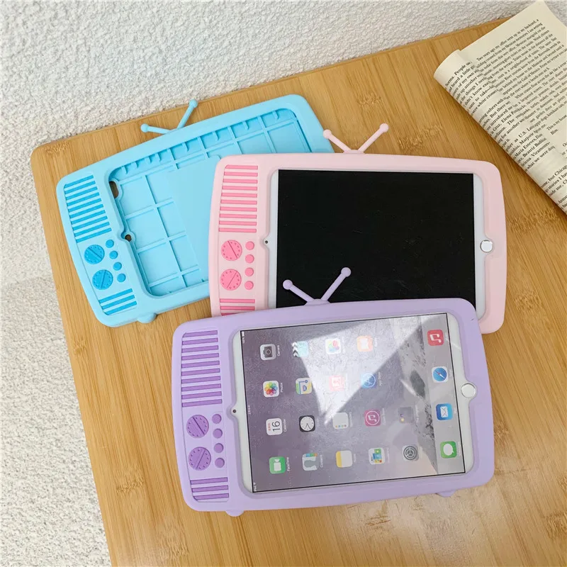 

Cute Retro TV Model Kickstand Tablet Case For iPad Air 2020 Pro 6 Mini 1 2 3 4 5 9.7 10.2 10.5 11 inch 2019 Pro Soft Cover Capa