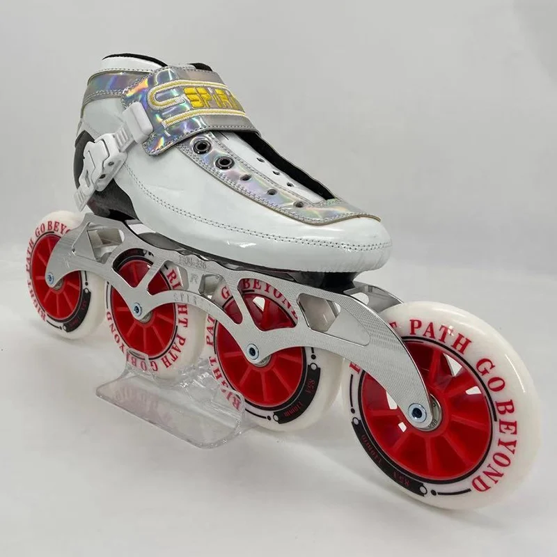 

Professional carbon fiber roller racing speed skates shoe for adult