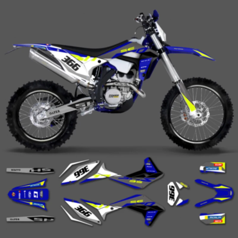 

Powerzone мотоциклетная графика фон наклейки Стикеры наборы для Sherco SE SEF 2017 2018 2019 2020 2021 2022 2023