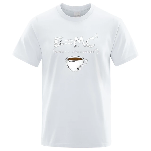 'Energy=Milk+Coffee' T-shirt Casual 3