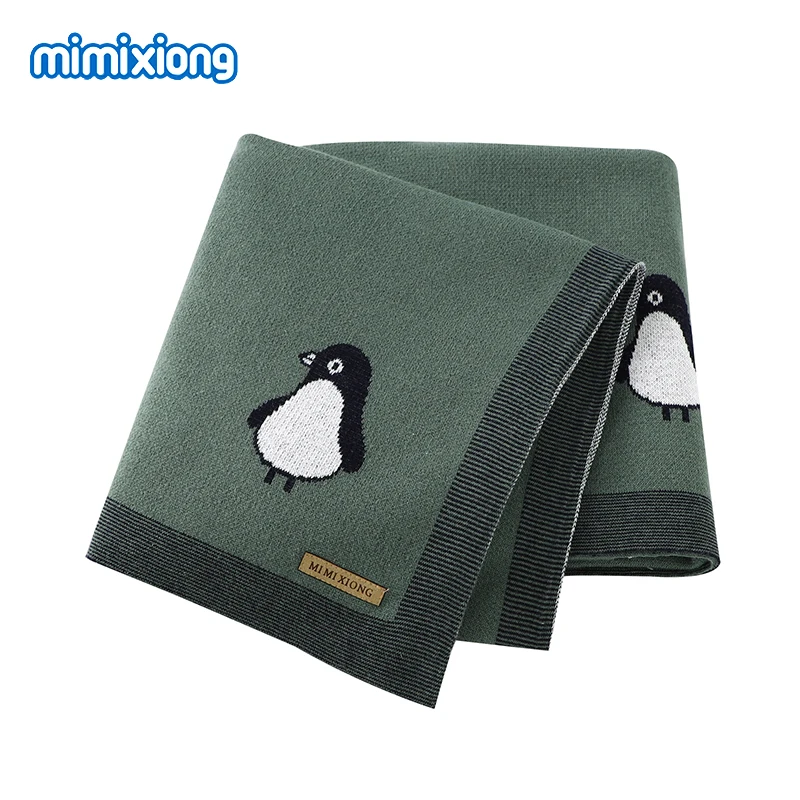 

Baby Blankets Newborn Netural Cotton Knitted Monthly Swaddle Wrap Quilts 100*80cm Infant Boys Girls Throw Playing Mat Super Soft