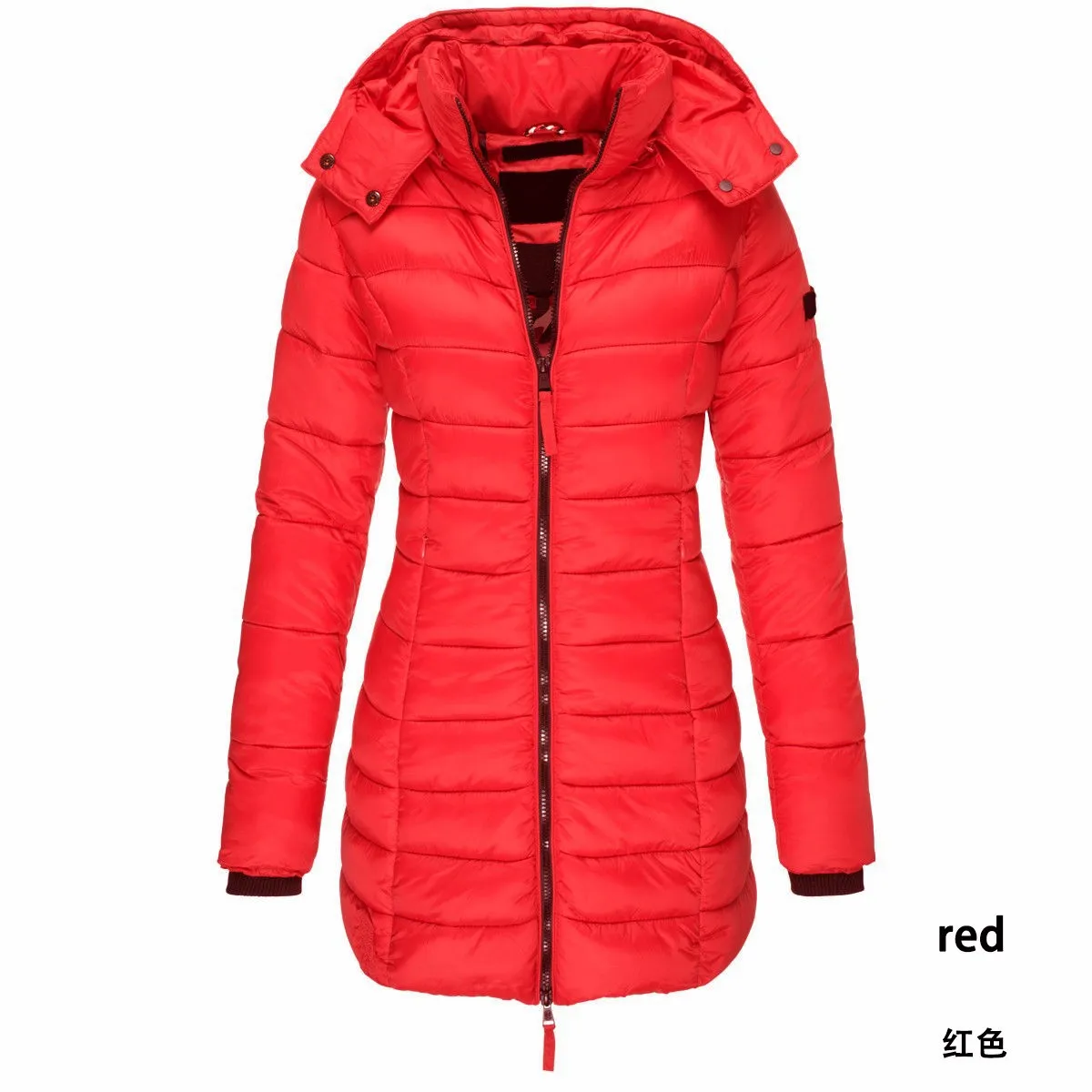 Winter Korean New Women's Cotton Padded Clothes Women's Medium Long Slim Cotton Padded Jacket Warm Down Cotton Padded Jacket