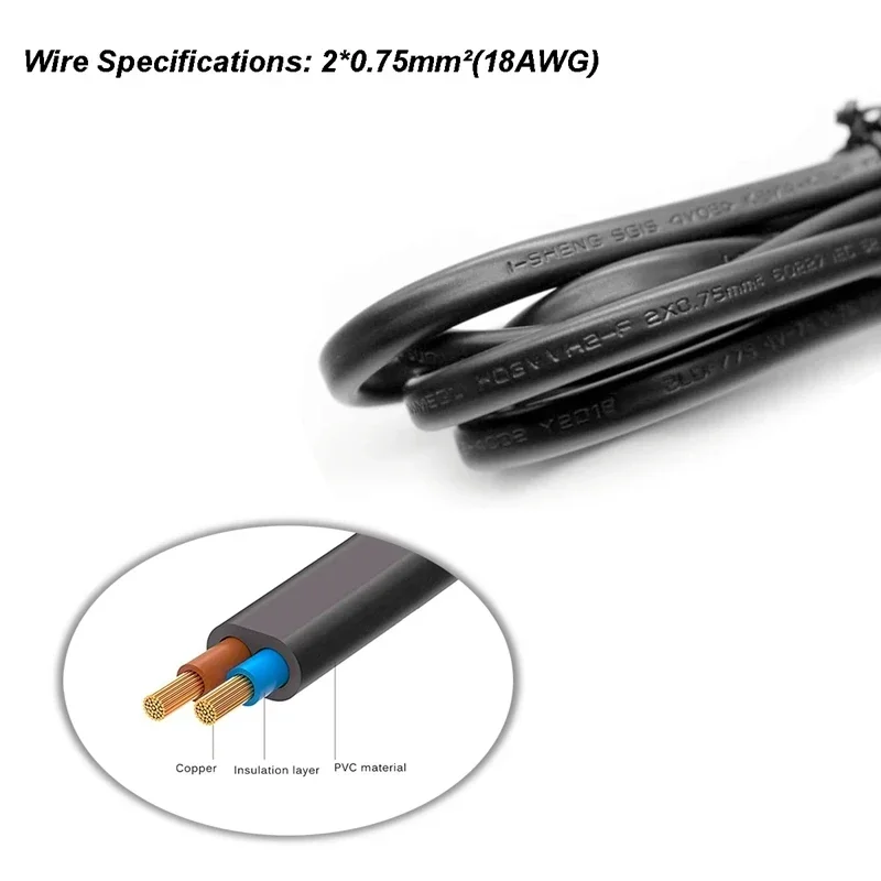 Кабель питания ЕС переменного тока для ноутбука IEC C7 0 5 м 1 2 3 10 Удлинитель Dell