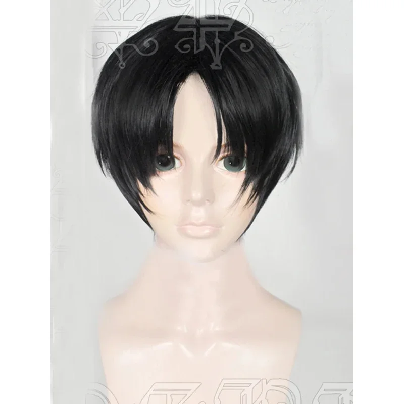 Парик для косплея Yoon термостойкий синтетический с короткими черными волосами из