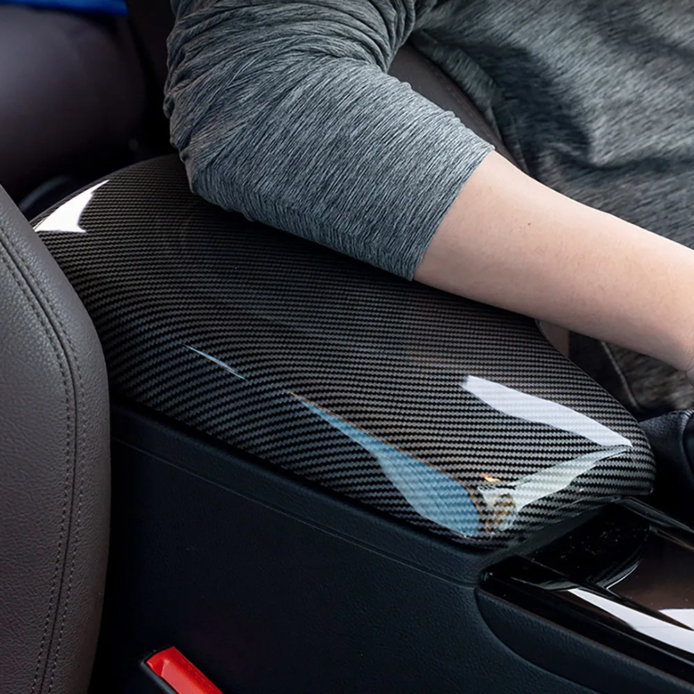 Отделка панели подлокотника центральной консоли из углеродного волокна для BMW 3
