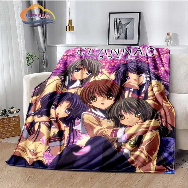 

Japanese TV animation CLANNAD Poster blanket -クラナド-cute cartoon girl flannel blanket Portable Girl Gift Warm and soft blanket