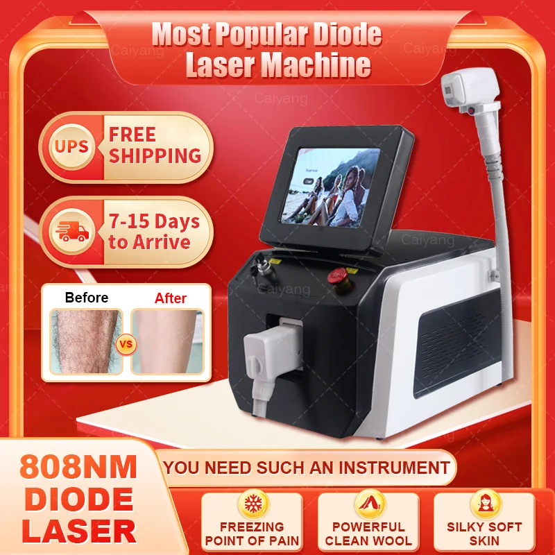 

808nm Diode Laser Hair Removal Machine 2000w Depilation Equipment Three Wavelengths Ice Titanium Device Professional For Salon