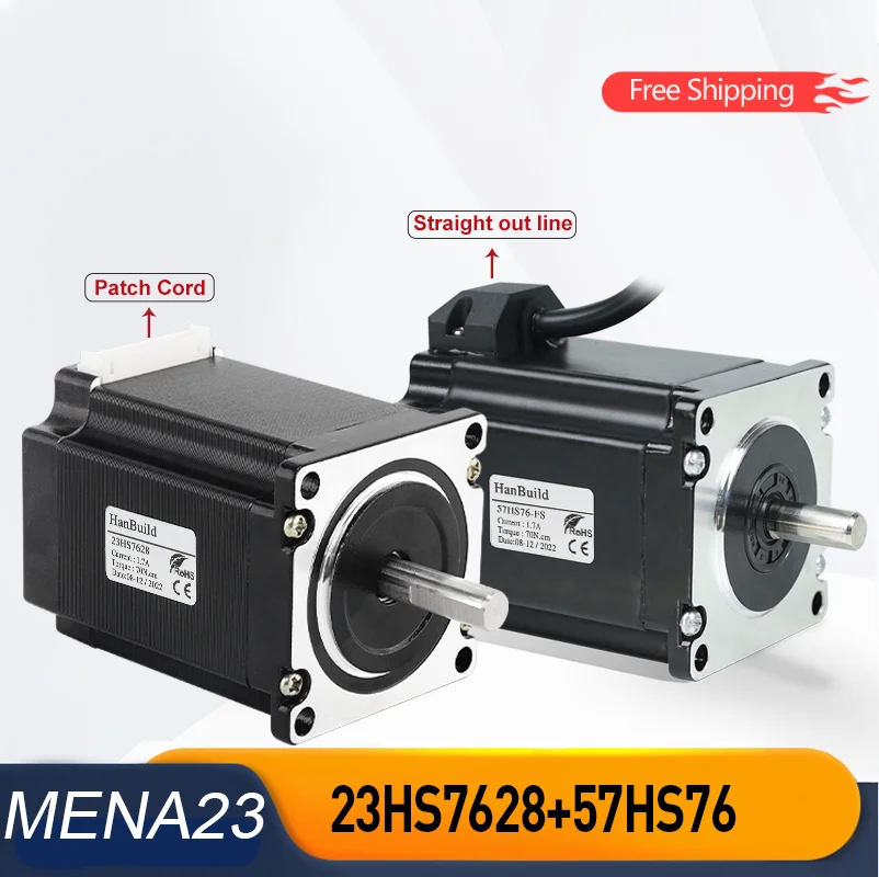 Шаговый электродвигатель 23HS7628 Nema23 57 4-выводной 56 мм 6 35 А 8 diame CNC лазерный