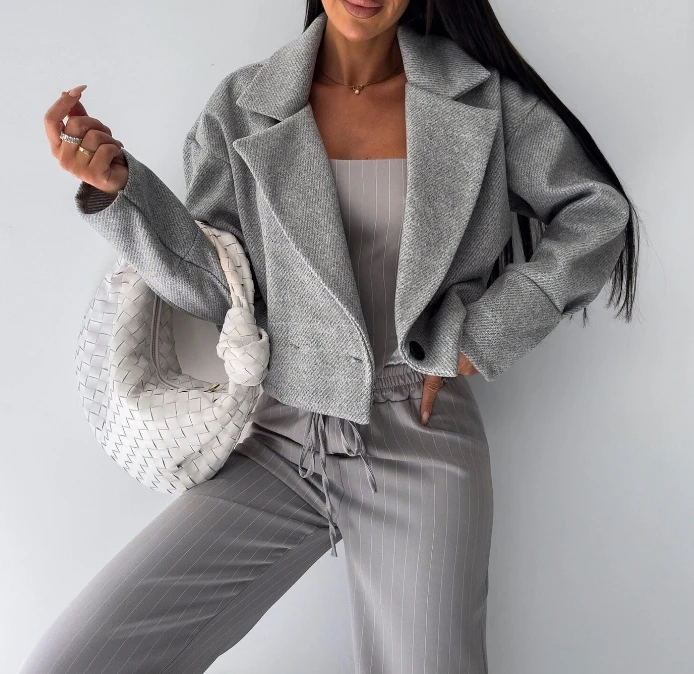 Новинка 2024 Повседневная модная женская одежда на осень и зиму универсальное