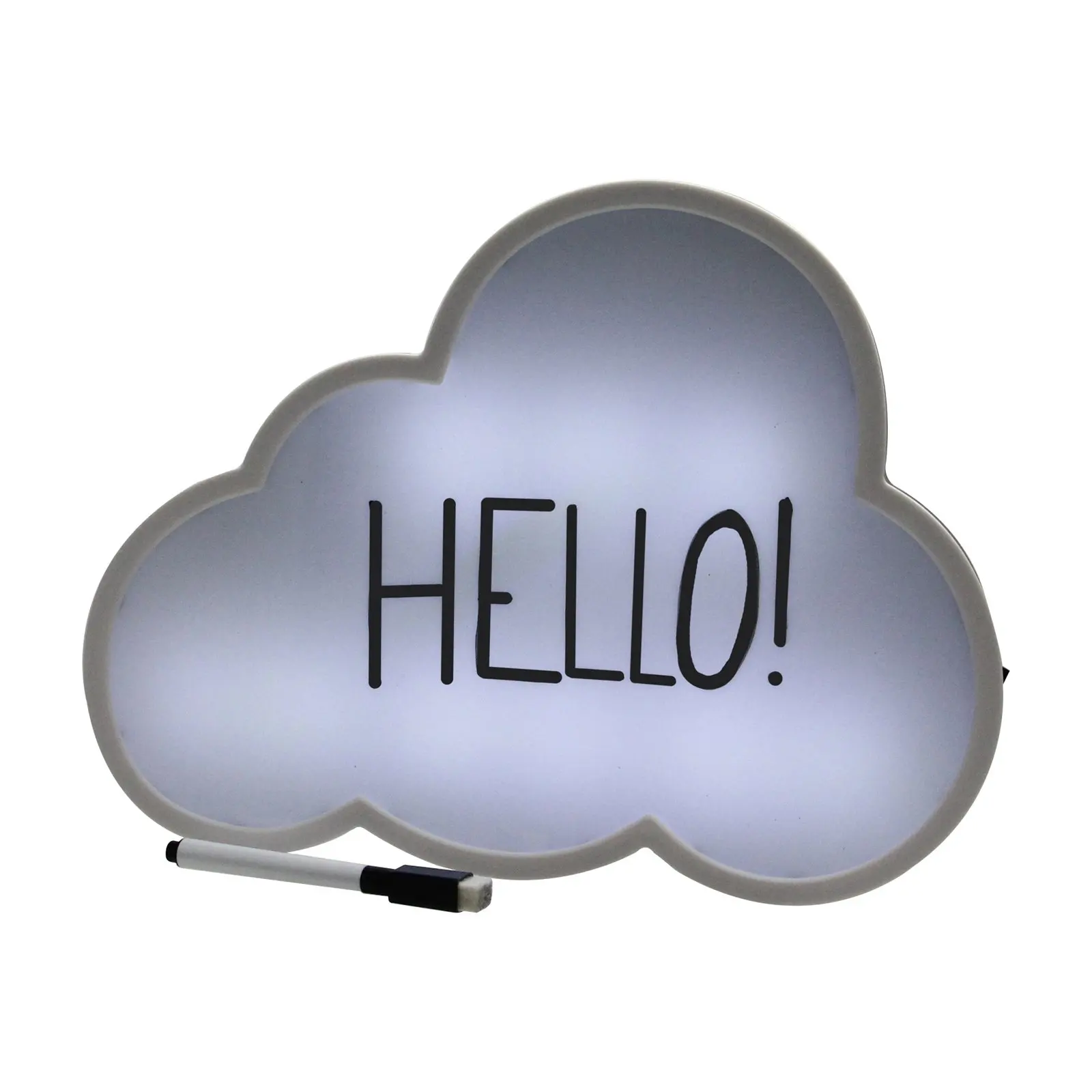 

Battery Operated LED Cloud Whiteboard