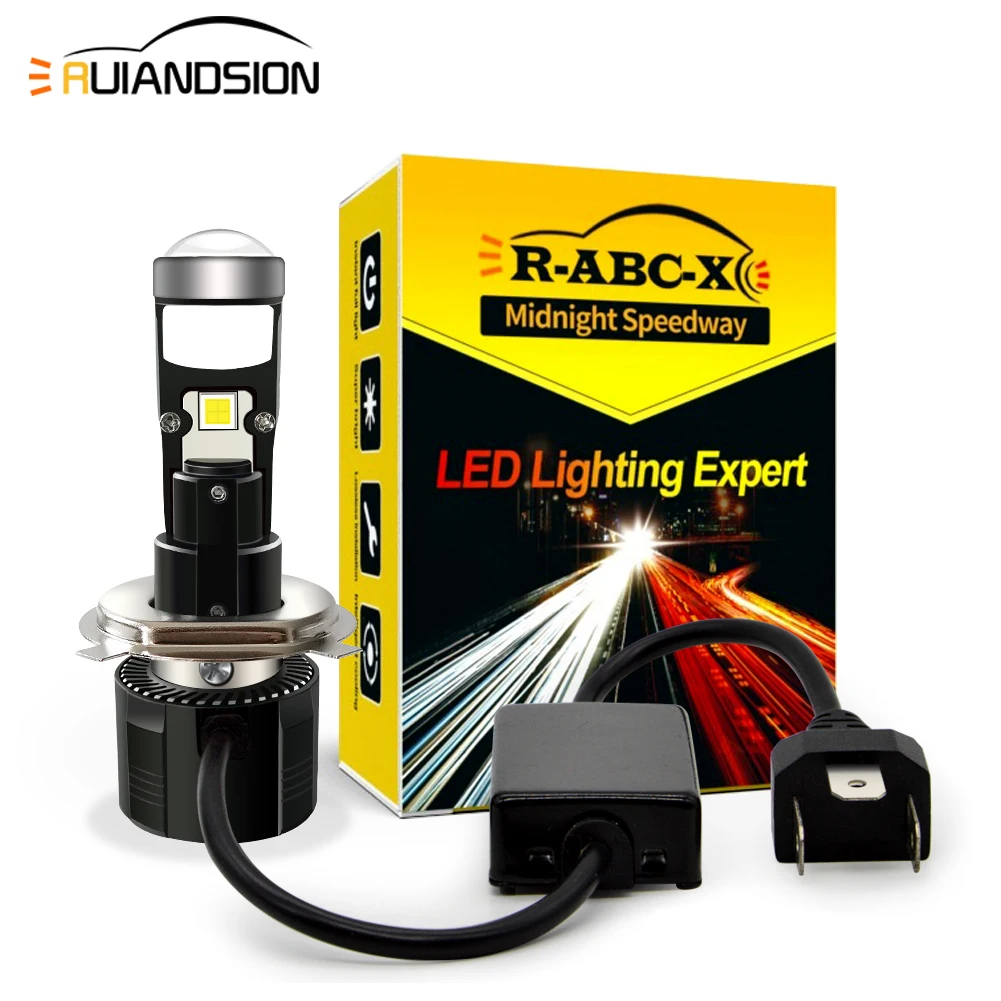 1 шт. 10-80 в H4 мотоциклетная светодиодная фара 25 Вт 6000 К, белая лампа, противотуманные фары, лампы дальнего/ближнего света, передняя фара для мотоциклетных прожекторов