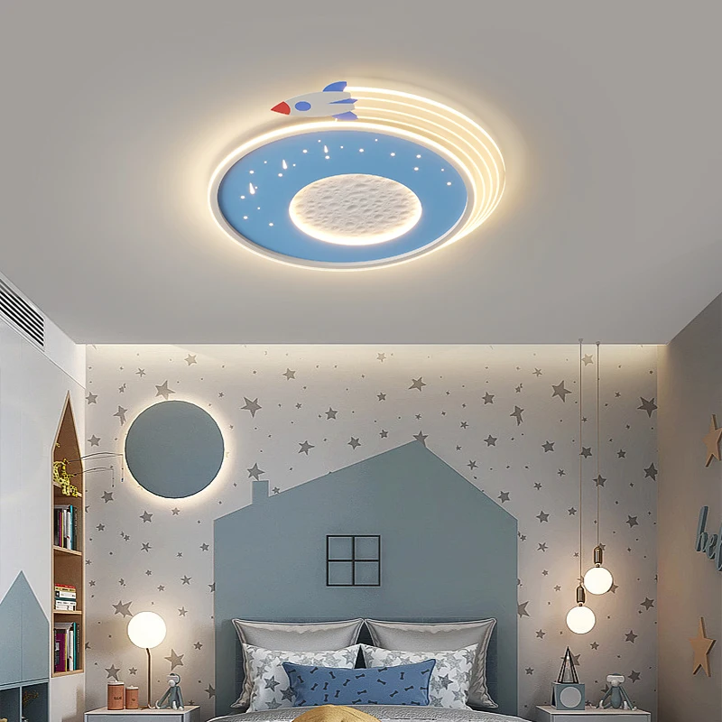 

Встраиваемые светодиодные потолочные светильники для детской гостиной, лампа в спальню с креативным дизайном для астронавта, мультяшная лампа в стиле лофт для комнаты мальчика