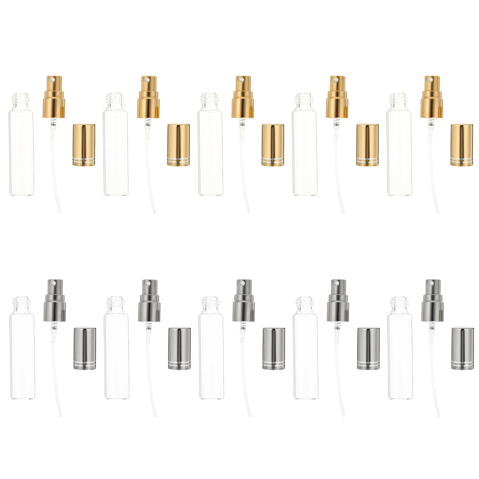 

10 Pcs Glass Spray Bottle Fine Mist Sub Bottles Perfume Sub-packaging Travel Packing