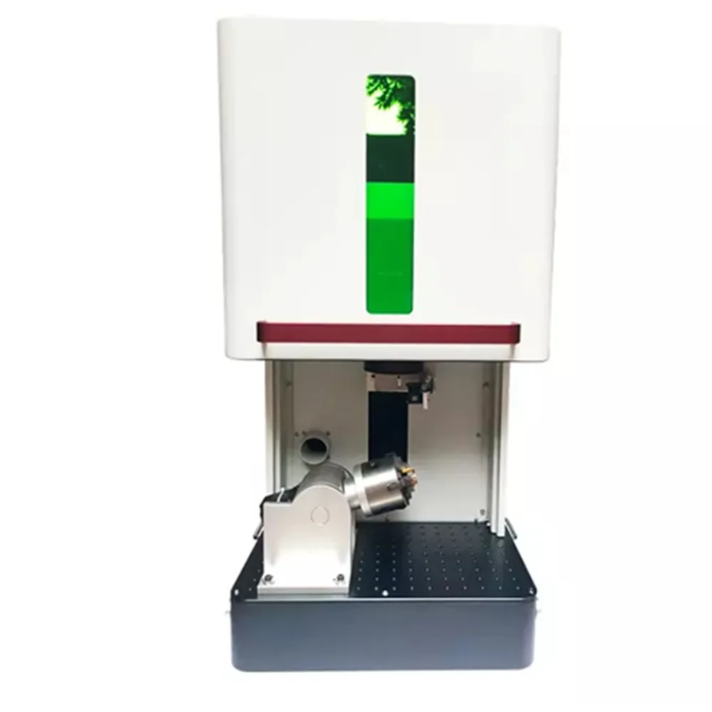 Полностью закрытая волоконная лазерная маркировочная машина для Маркировки Штрих-кода брелка