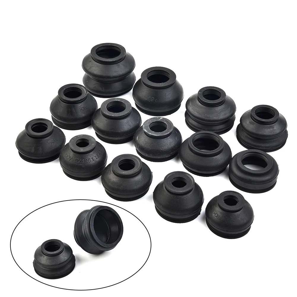 

14x Universal Black Multipack Ball Joint Rubber Dust Boot Caps Track Rod End Set Kit Car Maintenance