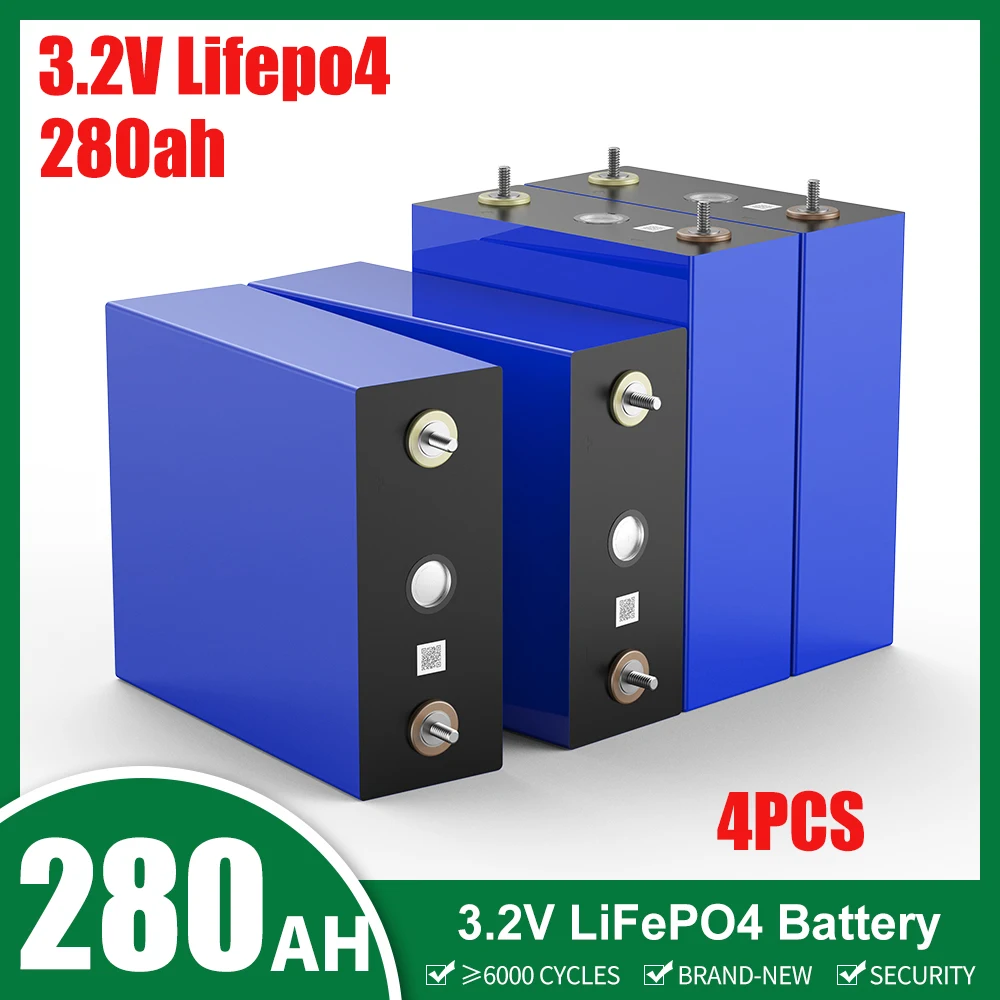 

Аккумуляторная батарея Lifepo4 280Ah, 3,2 в, 12 В, 6000 В, 4 шт.