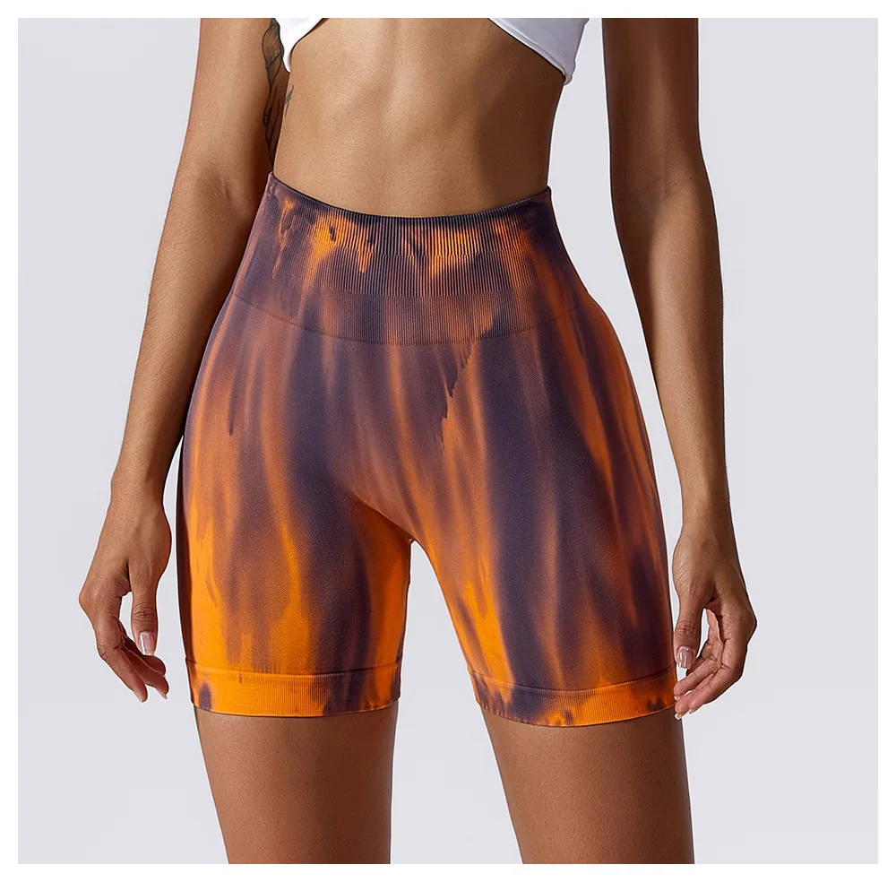 

Push Up Seamless Leggings Women High Waist Sexy Leggings Shorts Tie Dye Print Female Running Yoga Pants Sport Fitness Gym Pants