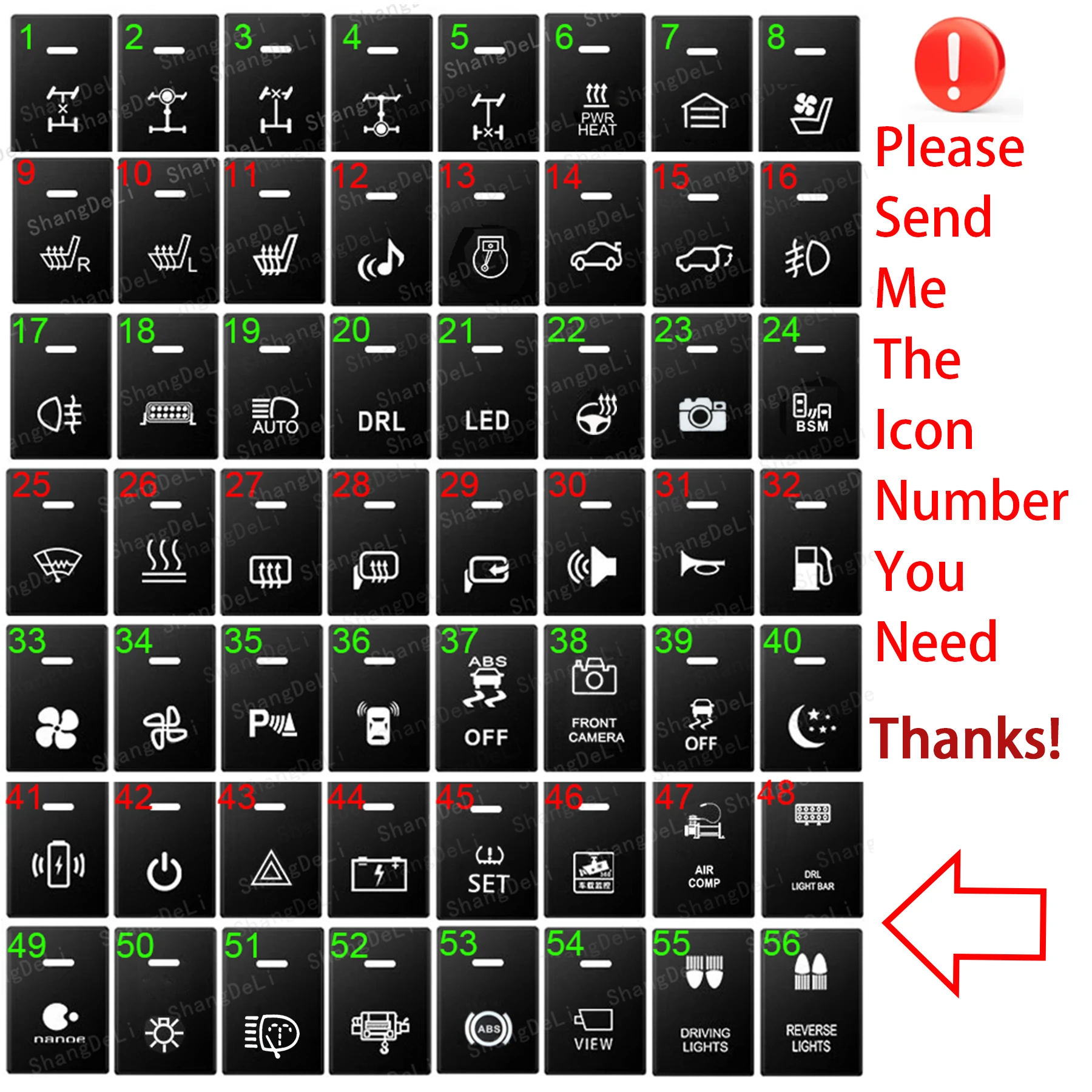 1 шт. автомобильный светодиодный светильник, передняя и задняя противотуманная фара, кнопка зеркала, переключатель обогрева, кнопка питания для Mitsubishi Outlander 2013-2020, аксессуары