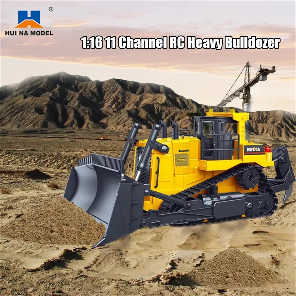 

HUINA 1:16 1554 грузовик с дистанционным управлением 11CH RC бульдозер машина на дистанционном управлении автомобиль игрушки для мальчиков хобби те...