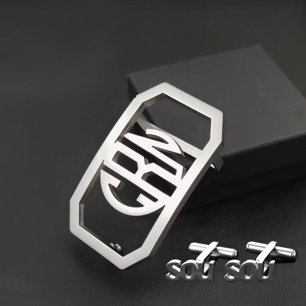 Custom Name Cufflinks Personalized Buttons Men Luxury jewelry stainless Steel Customized Letter Logo belt buckle brooch sets new