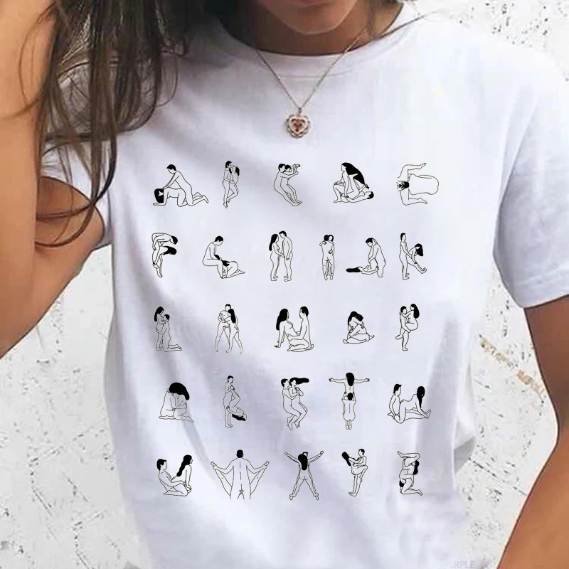 

Футболка женская с принтом, пикантный Повседневный Топ с круглым вырезом, модная одежда с графическим принтом, на лето