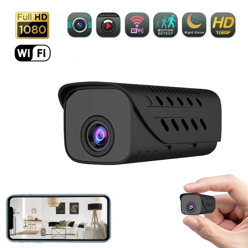 

Mini Camera Wireless Home Security Camera 1080P HD Night Vision Remote View Motion Detection Small Camcorder Video DVR
