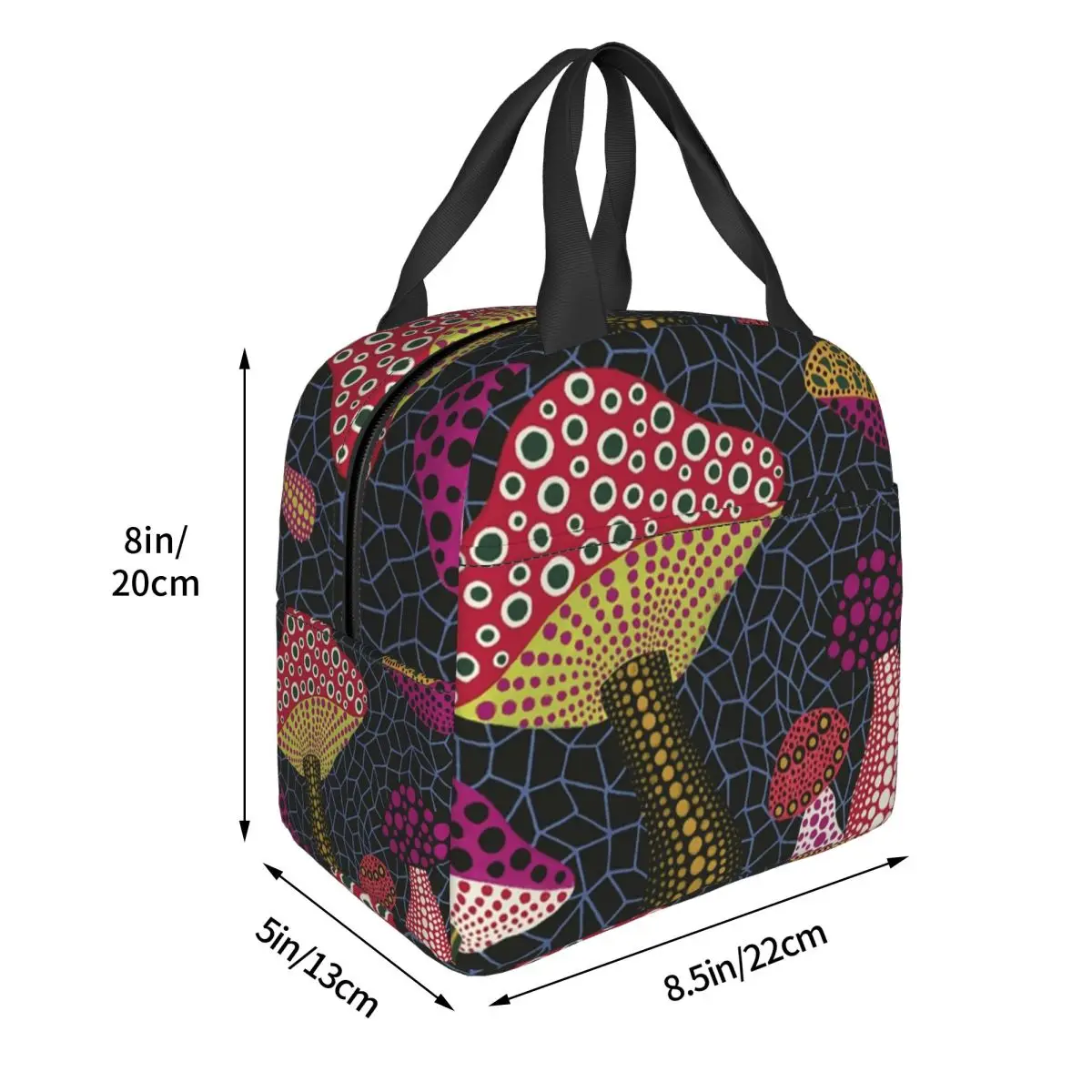 Изолированные сумки для обеда Yayoi Kusama на заказ пикника открытом воздухе