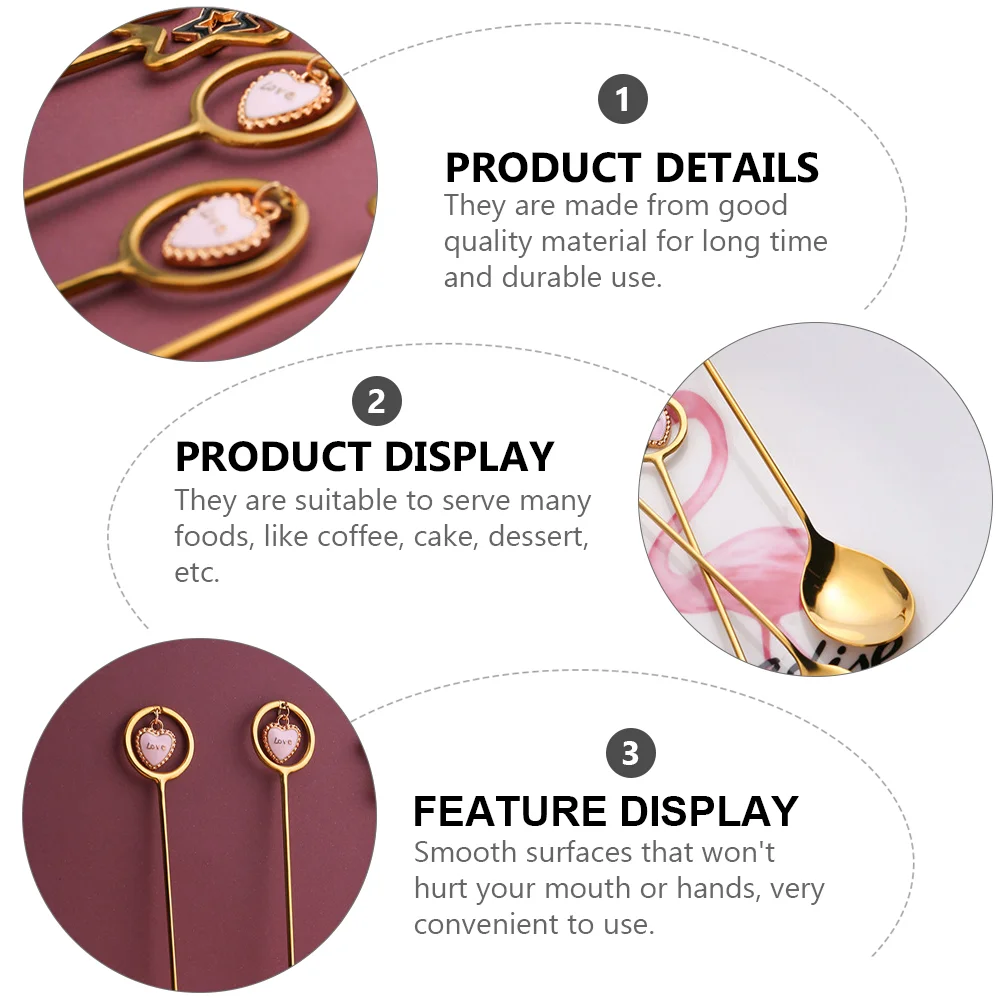 6 шт. подвесные ложки из нержавеющей стали для приготовления мороженого