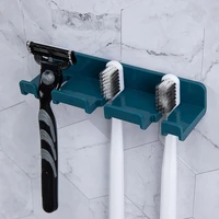 1pcs toothbrush holder free punching wall mount hook bedroom bathroom toothbrush towel strong stick hook household storage rack