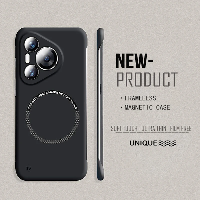 Ультратонкий Твердый поликарбонатный Магнитный безрамочный чехол для телефона