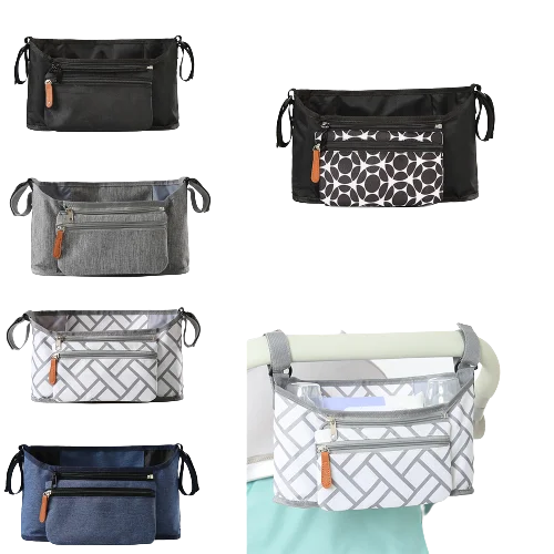 

Baby Stroller Bag Universal Wearproof Diaper Nappy Bag Multi-Pocket Mummy Travel Bag Holder Cup Organizer for Newborn Pram Cart