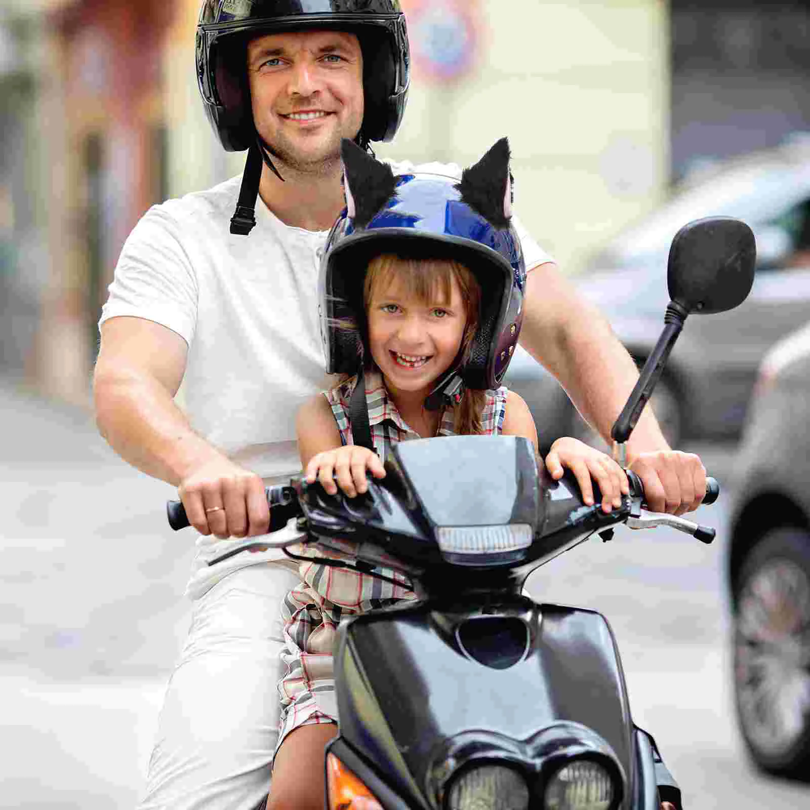 

Cat Ears Ornament Decor Motorbike Ornaments Creative Kitten Beautiful Accessories Accesorios Motocicleta