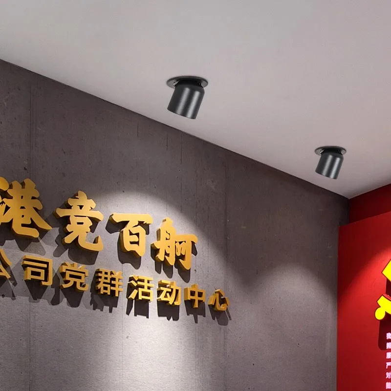 Светодиодный прожектор встраиваемый круглый точечный светильник открытие 75 мм