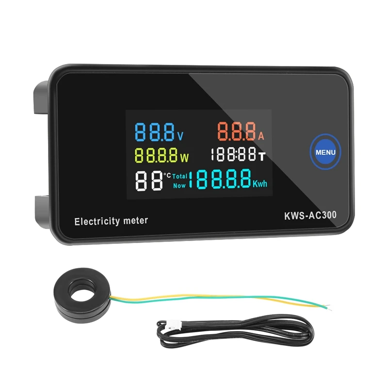 Ваттметр переменного тока AC300 50-300 В Вольтметр Амперметр Счетчик энергии