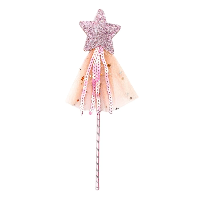 

Y1UE Princess Wand For Girls Party Favor Star Princess Wand Fairy Magic Wand Crystal Fairy Wand Star Glitter Wand