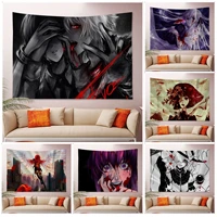 horror bloody anime colorful tapestry wall hanging hippie flower wall carpets dorm decor wall hanging sheets