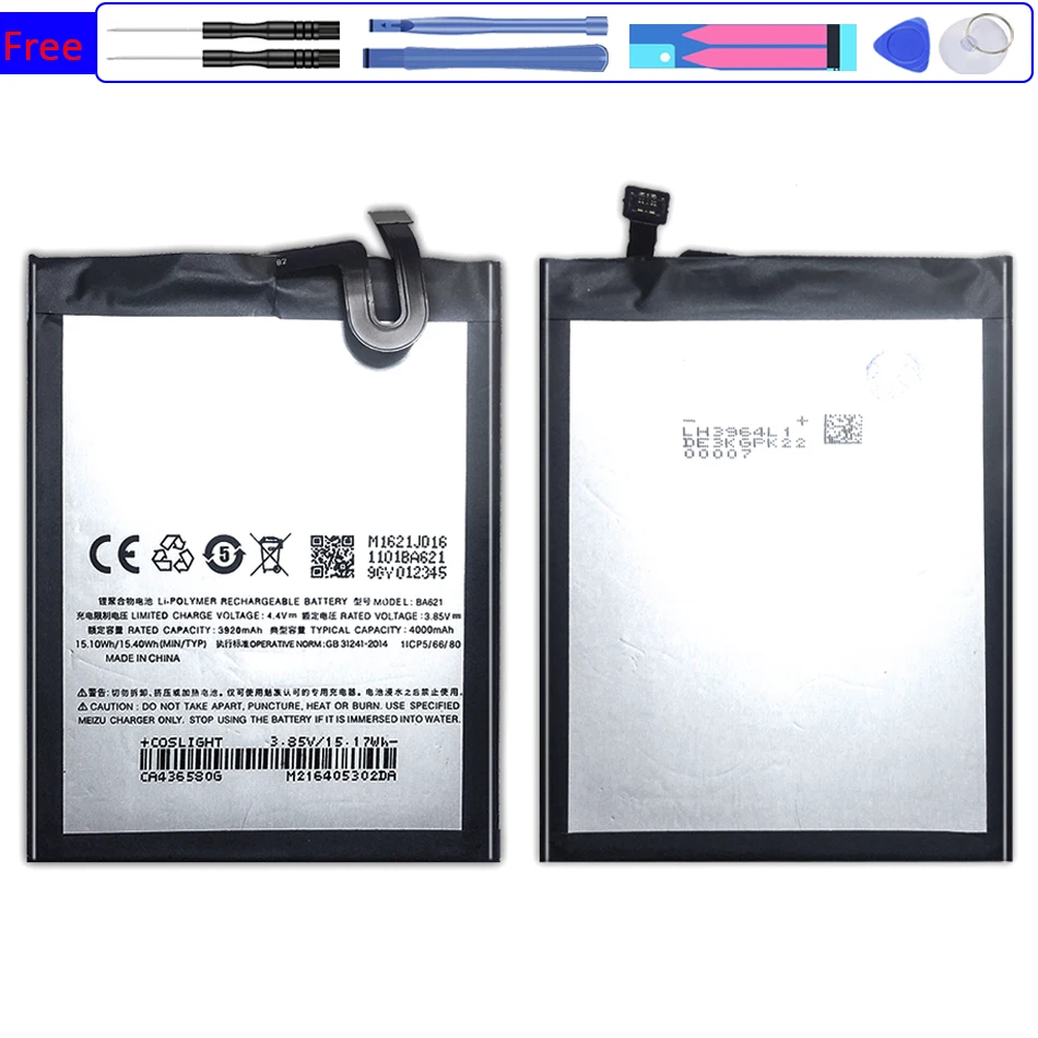 

4000mAh BA621 Replacement Battery For Meizu Note 5 / Meilan Note5 / M5 Note Tracking Number