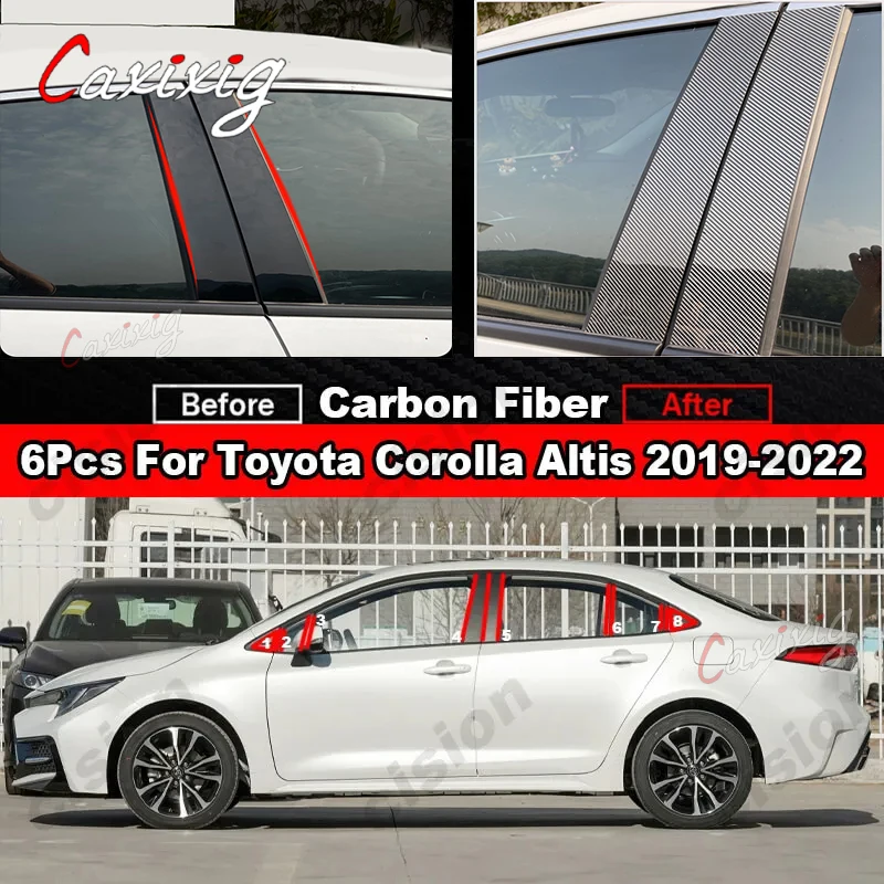 Оконная дверная колонна B C накладка на стойку для Toyota Corolla Altis Sedan 2019-2022 зеркальный