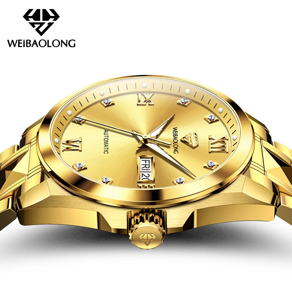Фото WEiBAOLONG 3803, оригинальные мужские часы с бриллиантами, элитные роскошные оригинальные японские автоматические механические часы ограниченной серии для мужчин №3