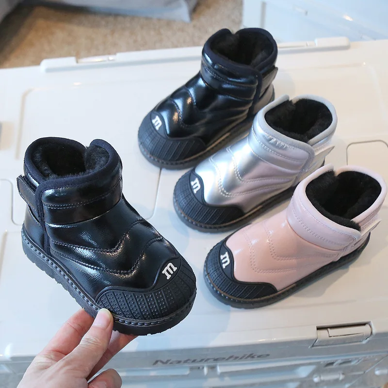 

Winter New Children Snow Boots Stuffed Non slip Cotton Shoes for Boys and Girls Baby Short Boots 부츠 방한화 botas niña מגפיים أحذية