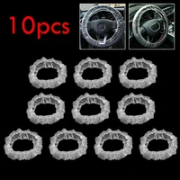 10 pcs car steering wheel cover transparent disposable plastic steering wheel cover interior accessories within 40 cm universal